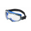 3M 고글형 보안경 GoggleGear GG6001N SGAF-BLU, 투명 렌즈, 네오프렌 스트랩